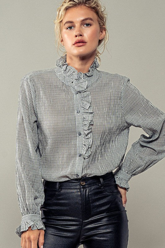 Victorian Gingham Flaunt Blouse