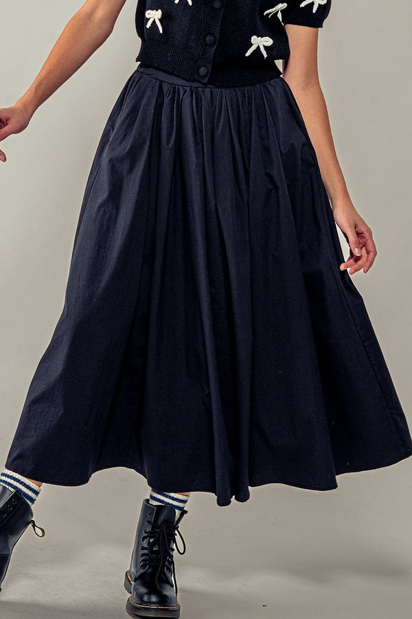 Evelyn Pocket Midi Skirt (2 Color Ways)