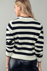 Structural Knit Crewneck Cardigan