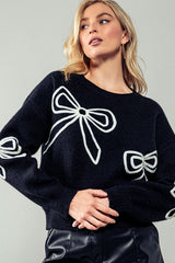 Embroidered Knit Sweater