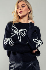 Embroidered Knit Sweater