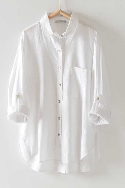 Relaxed Fit Button Down Shirt