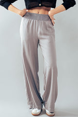 Smocked Waistband Pants (Blue. Grey)