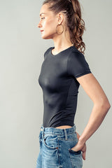 Short Sleeve Seamless Body Suit (3 Color Ways)