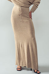 One Off Shoulder Maxi Rib Dress