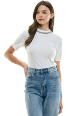 Short Sleeve Braid Top (2 Color Ways)