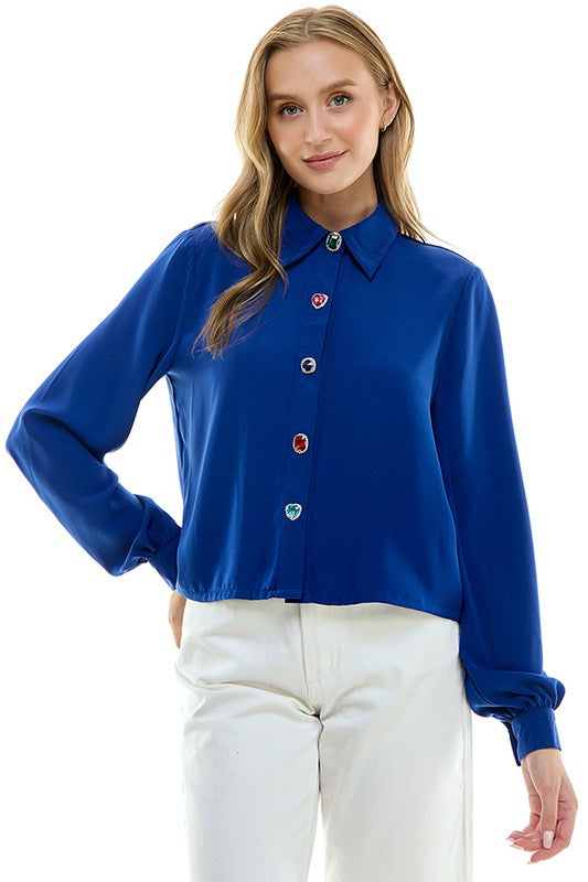 Jewel Button Top