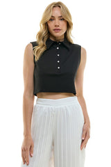 Ponte Polo Tank (Black, White)