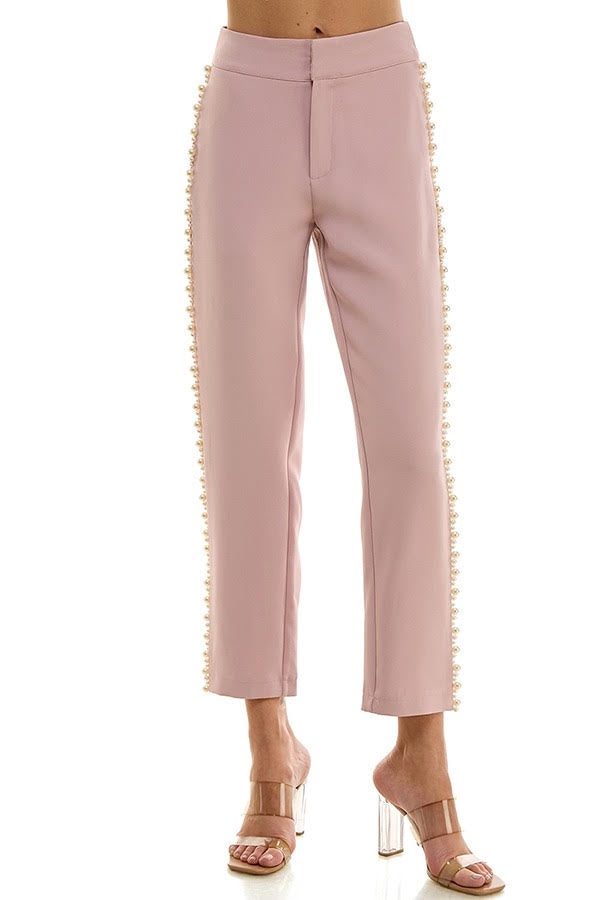 Pearl Trim Pants (2 Color Ways)