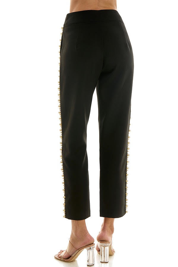 Pearl Trim Pants (2 Color Ways)