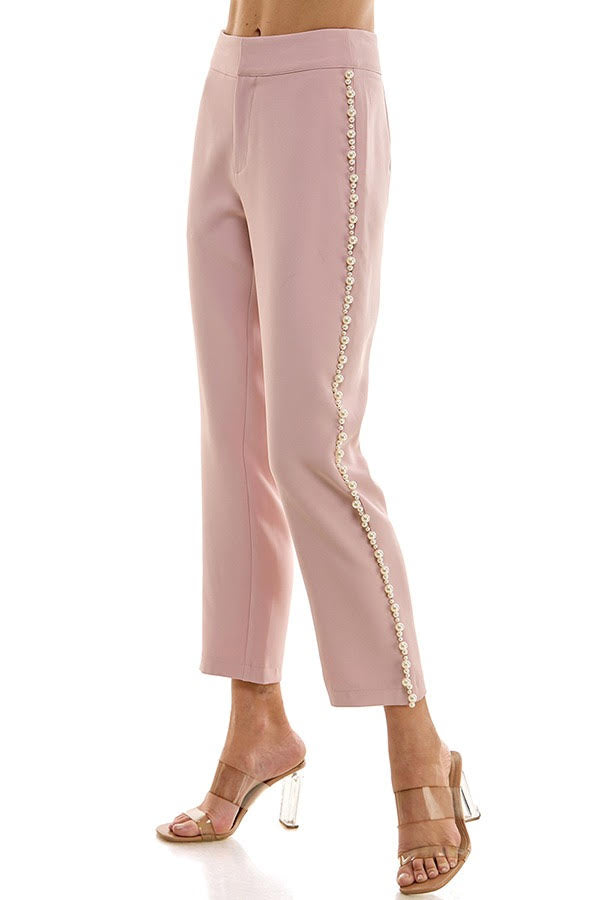 Pearl Trim Pants (2 Color Ways)