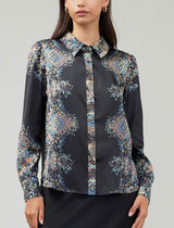 Paisley Print Button Down Shirt