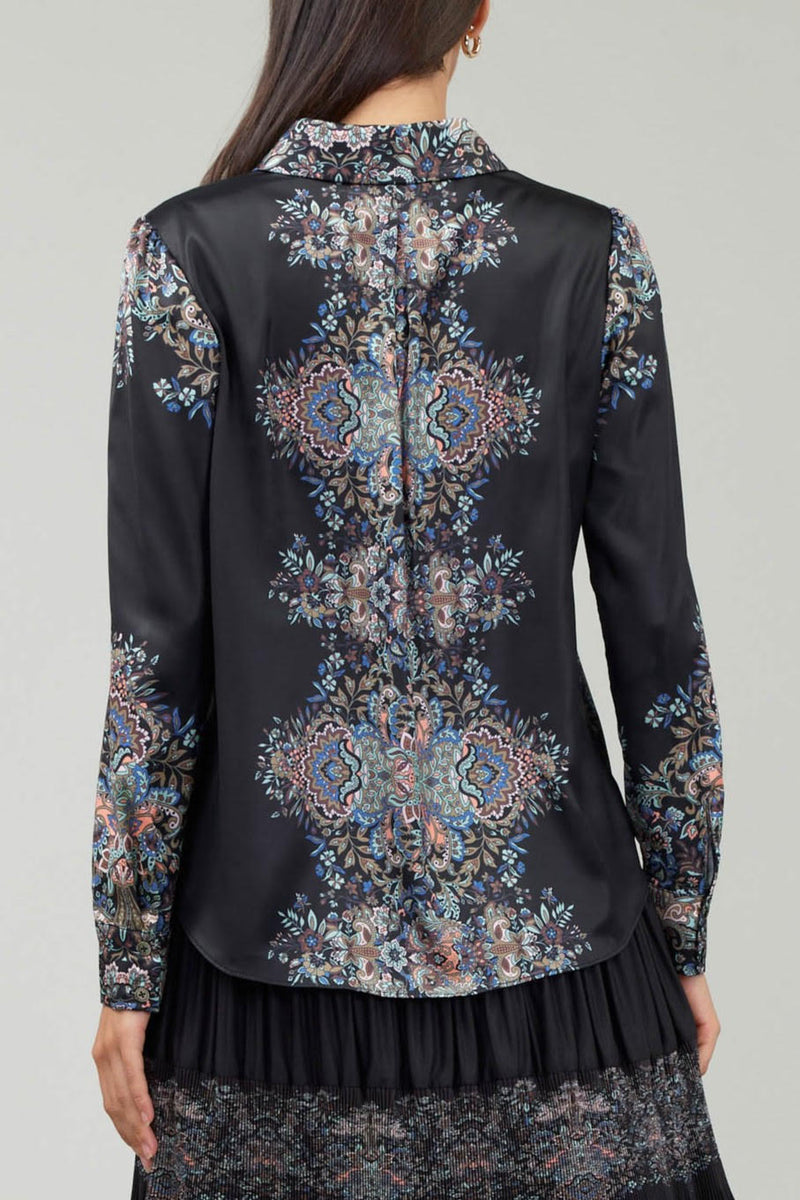 Paisley Print Button Down Shirt