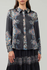 Paisley Print Button Down Shirt