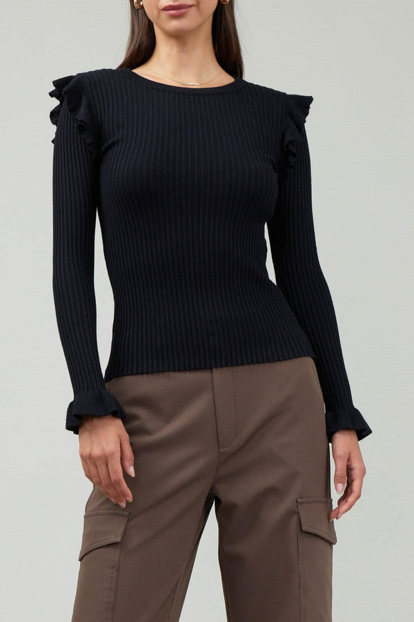 Long-Sleeve Round Neck Sweater (2 Color Ways)