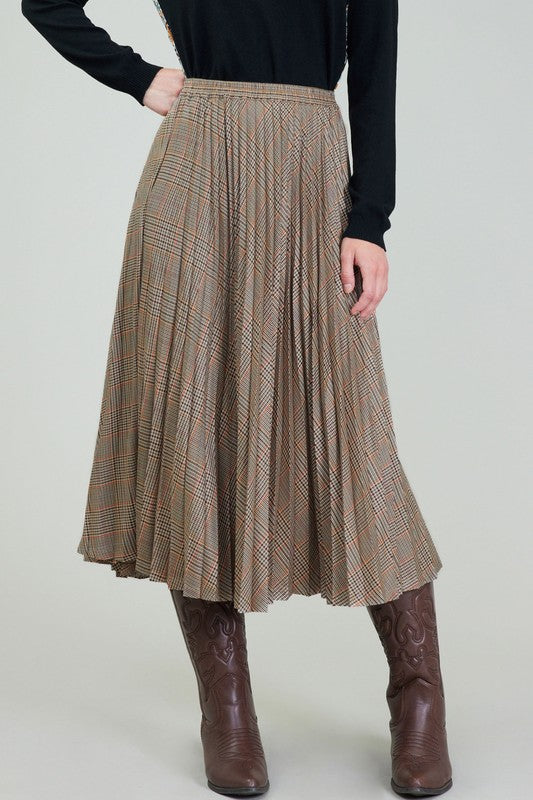 Long Pleated Skirt