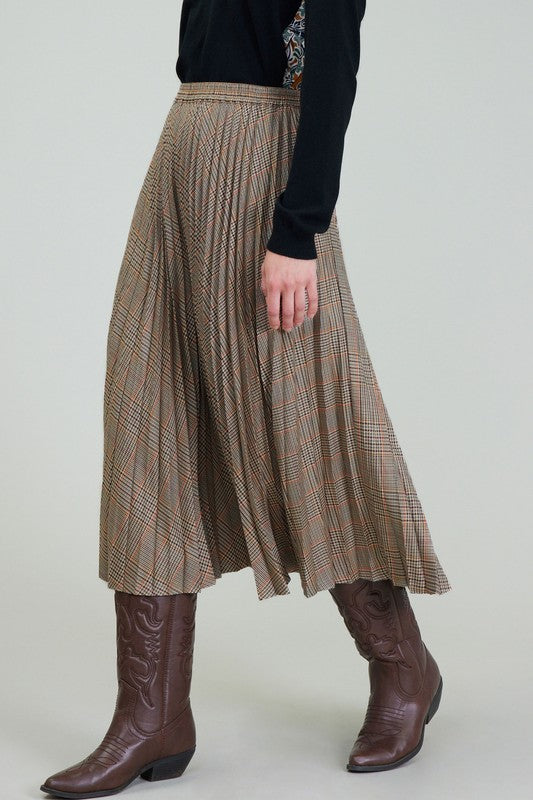 Long Pleated Skirt