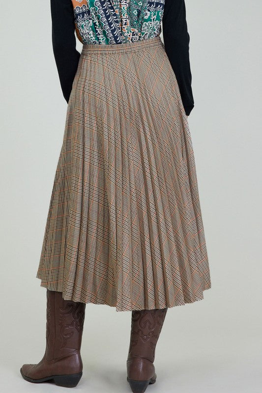 Long Pleated Skirt