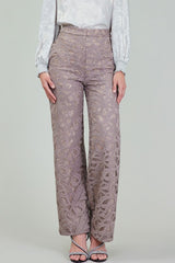 Lined Lace Straight Pants