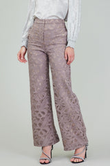 Lined Lace Straight Pants