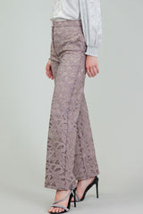 Lined Lace Straight Pants