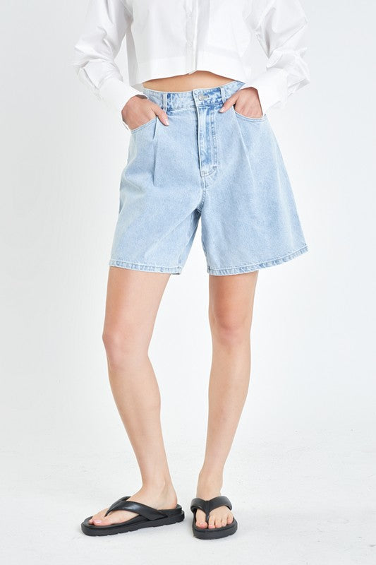 Denim Wide Shorts