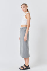 Boxer Waist Maxi Skirt