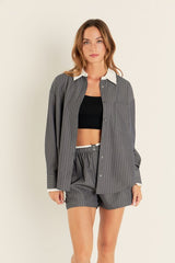 Oversized Pinstripe Shirt