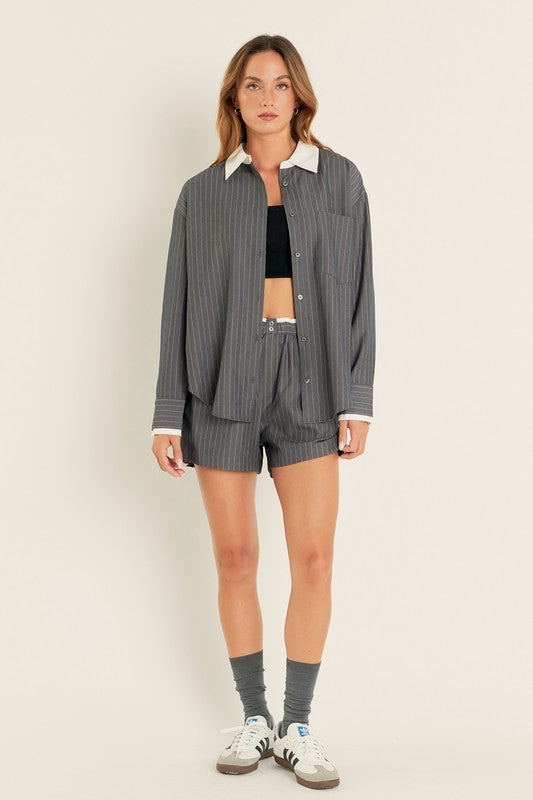 Oversized Pinstripe Shirt