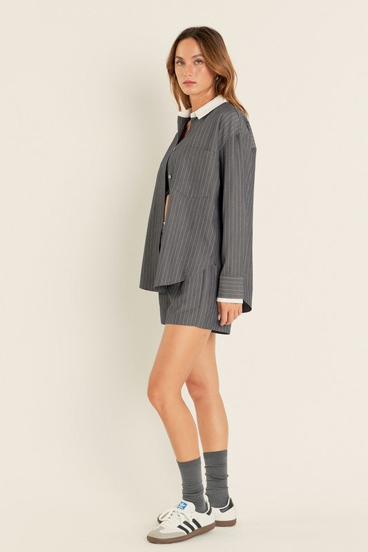 Oversized Pinstripe Shirt