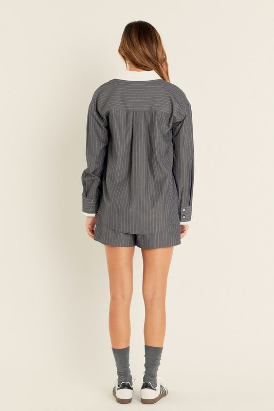 Oversized Pinstripe Shirt