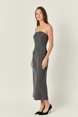 Strapless Column Maxi Dress