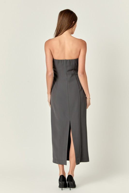 Strapless Column Maxi Dress