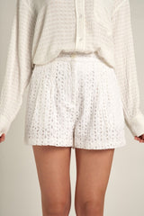 Cotton Eyelet Shorts