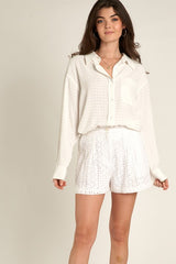 Cotton Eyelet Shorts