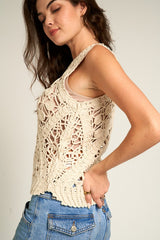 Sleeveless Crochet Top