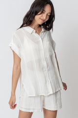 Short Sleeve White Shirt