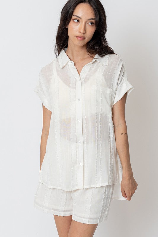 Short Sleeve White Shirt