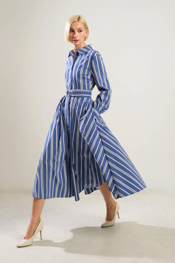 Striped Shirt Dress