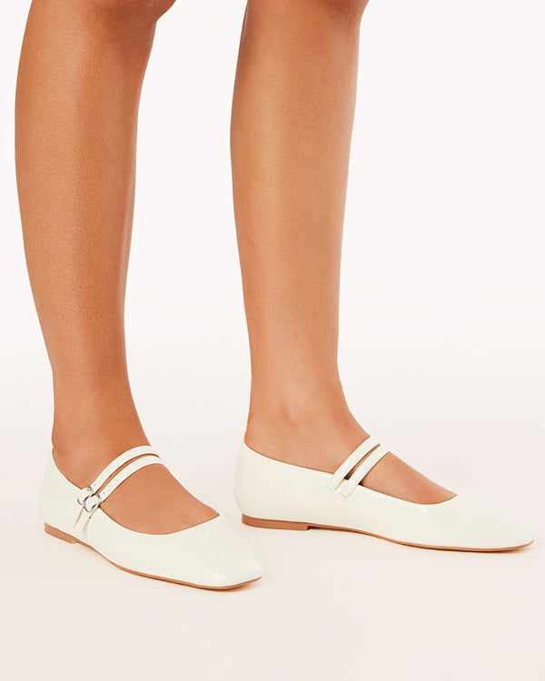 Finnegan Bone Patent Leather Flats