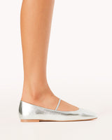 Finnick Silver Ballerina Flat