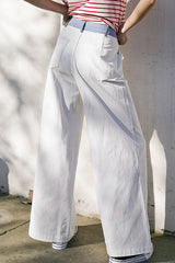 White Denim Twill Pant