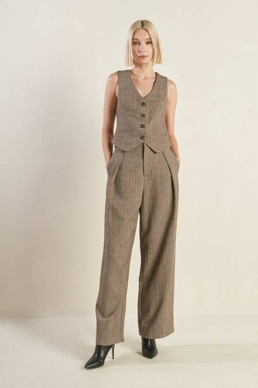 Woolen Wide Leg Pant