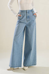 Washed Blue Denim Pant