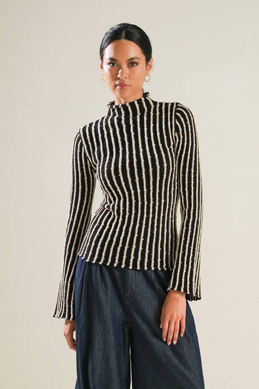 High Neckline Sweater Top