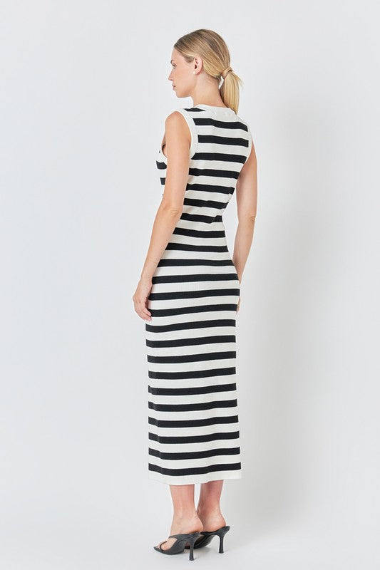 Striped Midi Dress