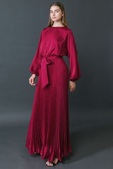 Jacquard Woven Satin Dress