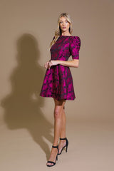 Woven Jacquard Mini Dress