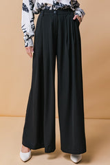 Flared Hem Wide Leg Pants