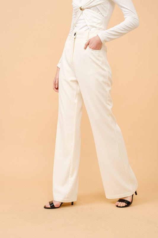 Solid High-Waist Flare Pants (2 Color Ways)